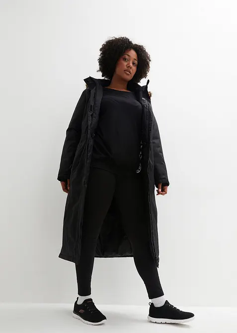 Outdoor-kåpe med fuskepels, vanntett, bonprix