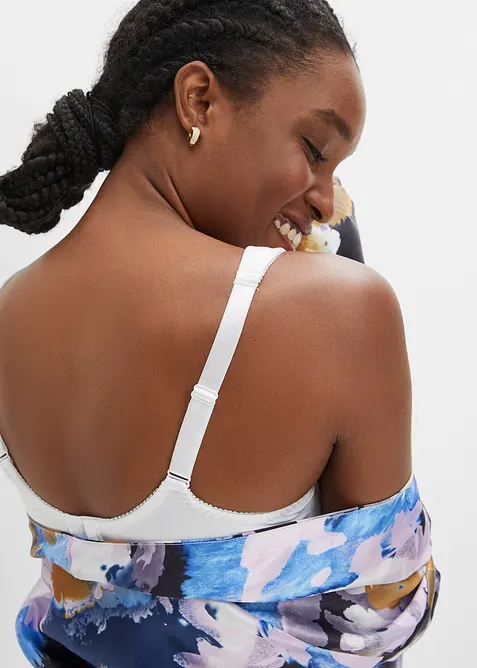 T-skjorte-BH med spiler og glanseffekt (2-pack), bonprix