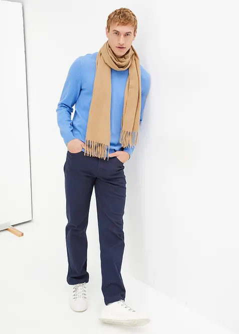 Finstrikket genser i myk bomullsmiks, bonprix