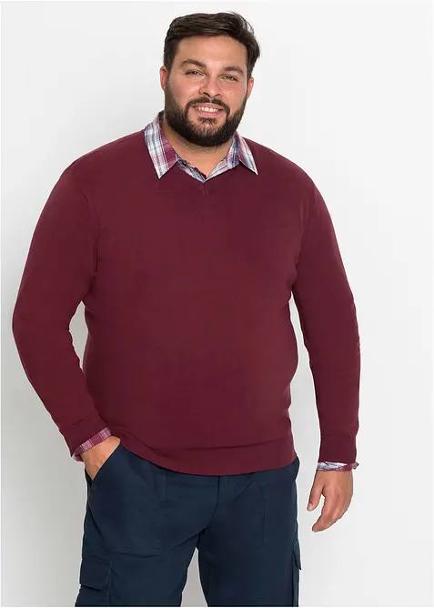 Finstrikket genser i myk bomullsmiks, bonprix