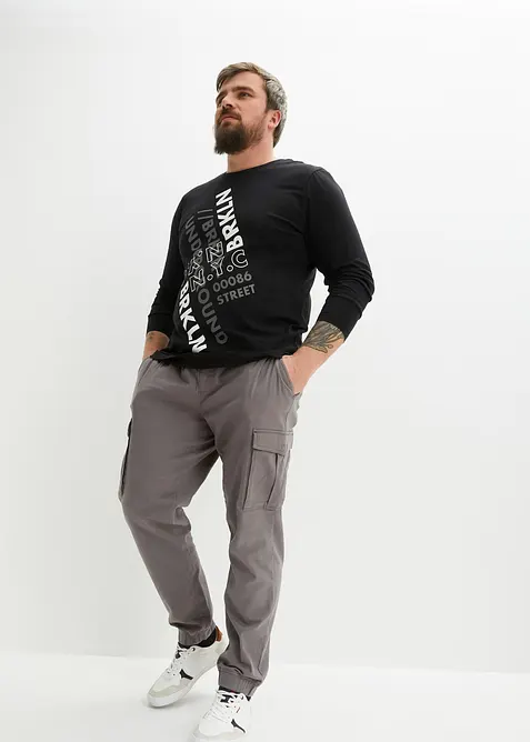 Langermet shirt i 100% &oslash;kologisk bomull, bonprix