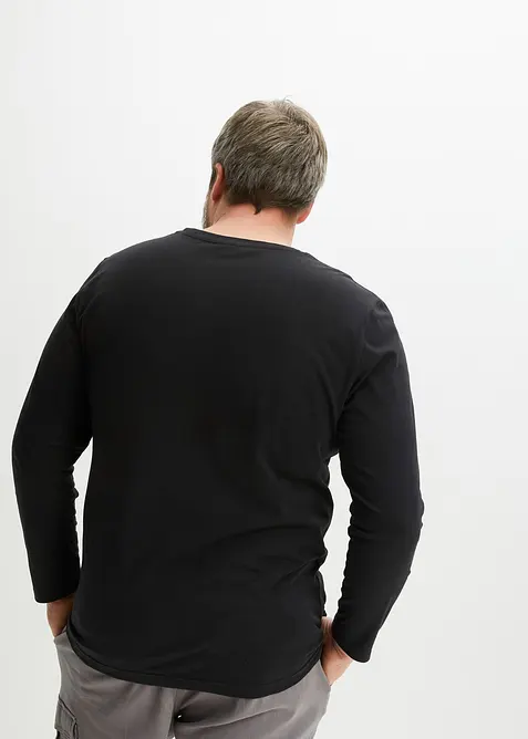 Langermet shirt i 100% &oslash;kologisk bomull, bonprix