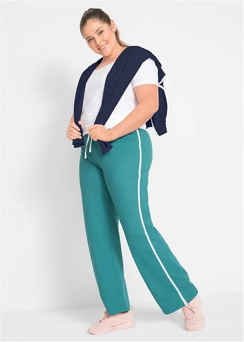 Joggebukse i formstabilt materiale i 100% bomull (2-pack), bonprix