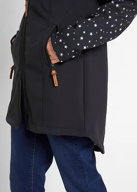 Funksjonsparkas i softshellmateriale med pilefleece, bonprix