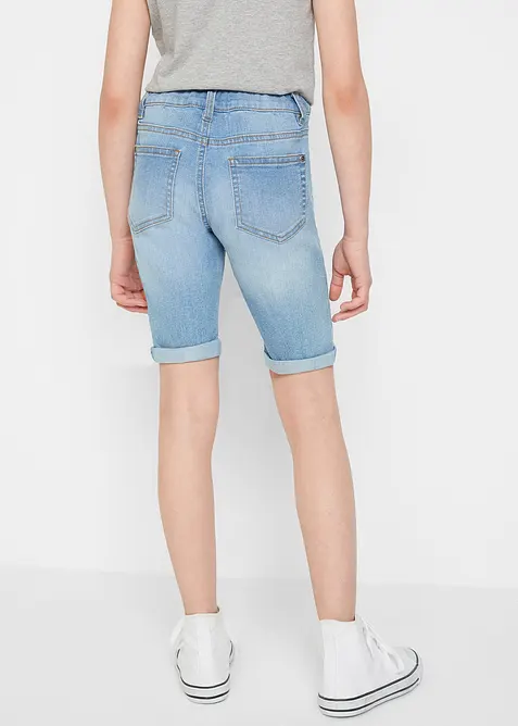 Denimshorts med stretch Mid Waist, bonprix