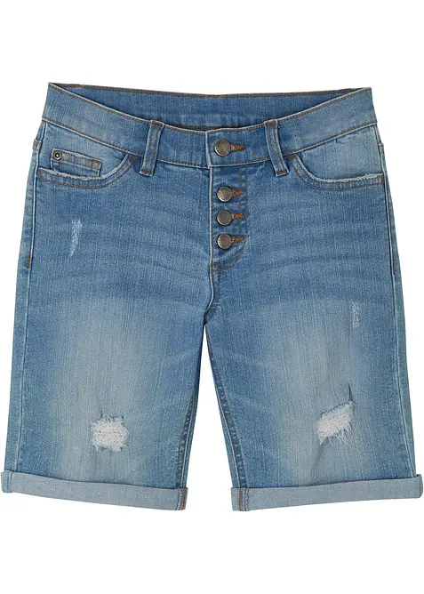 Denimshorts med stretch Mid Waist, bonprix