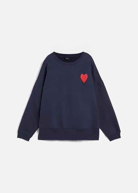 Oversized sweatshirt i økologisk bomull, bonprix