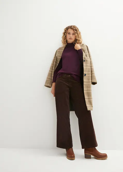 Basic genser med st&aring;krage, med resirkulert bomull, bonprix