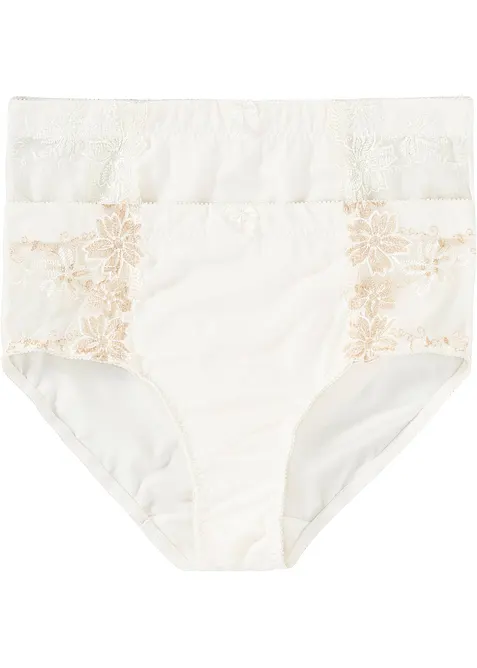 Formende truse med broderi (2-pack), bonprix