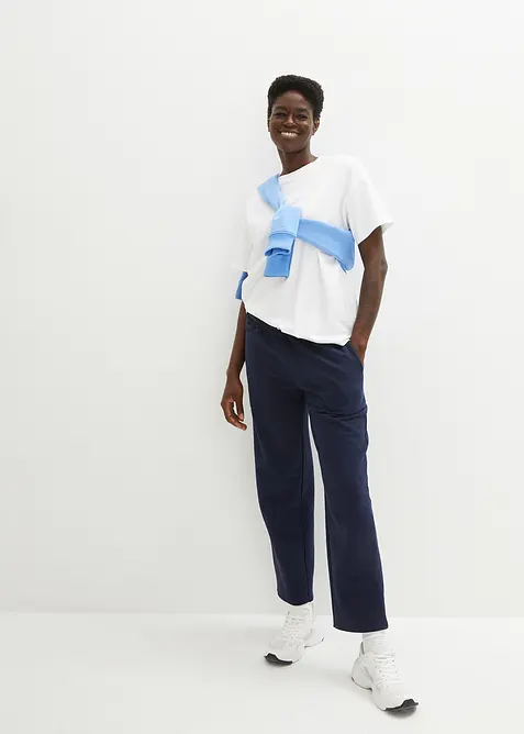 Oversized topp i formstabil økologisk bomull, bonprix