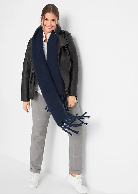 Kortermet bluse med stretch av bomullsmiks, bonprix