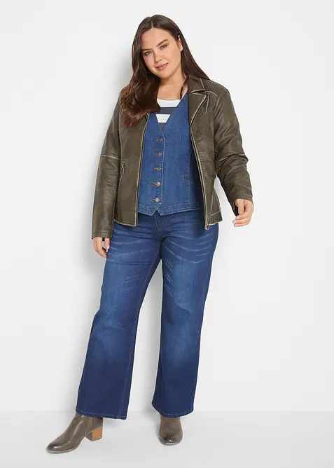 Denimvest med stretch, bonprix