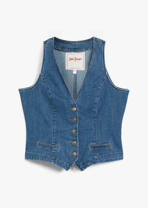 Denimvest med stretch, bonprix