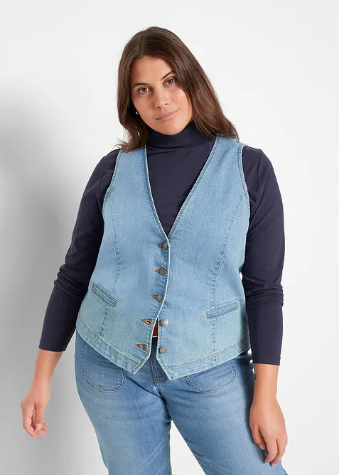 Denimvest med stretch, bonprix