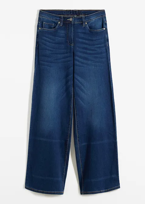 Wide Leg-jeans Mid Waist, komfortlinning, bonprix