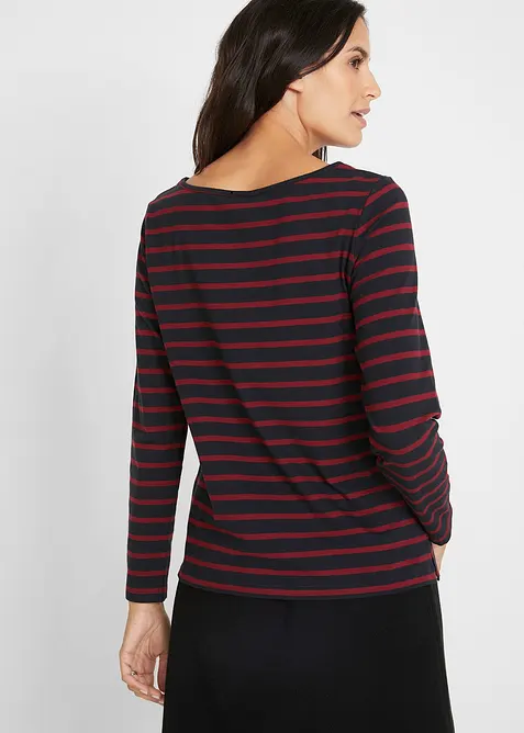 Langermet topp med b&aring;thals (2-pack), bonprix