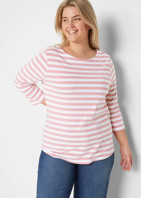 Topp med b&aring;thals, 3/4-lang arm, bonprix