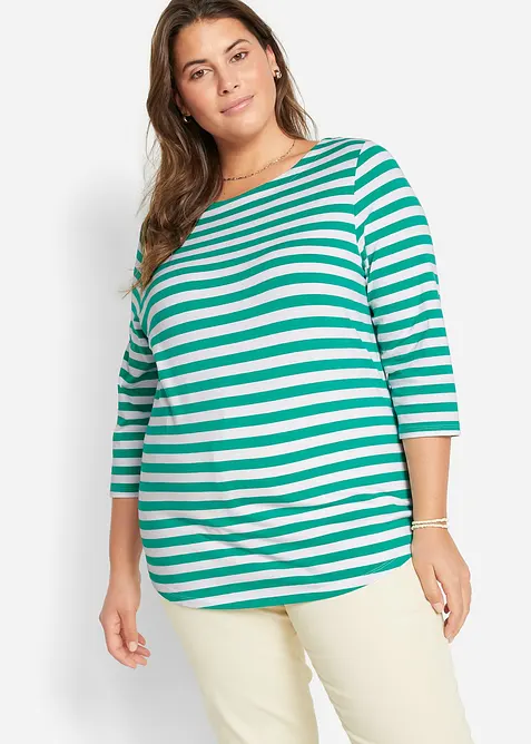 Topp med b&aring;thals, 3/4-lang arm, bonprix