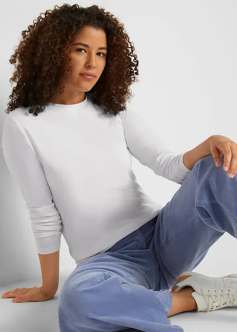 Slim Fit-topp med &oslash;kologisk bomull (2-pack), bonprix