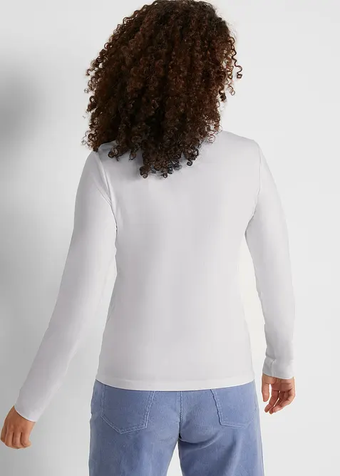 Slim Fit-topp med &oslash;kologisk bomull (2-pack), bonprix