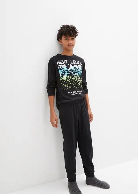 Pyjamas i 100% bomull (2-delt sett), bonprix