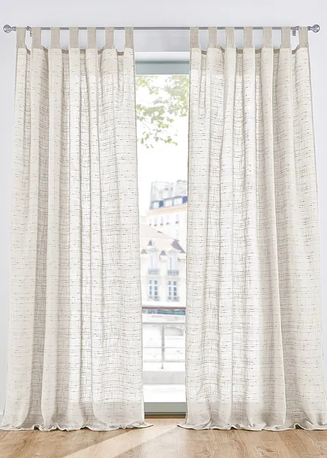 Gardin i strukturert materiale, f&aring;s i mange st&oslash;rrelser (1-pack), bonprix