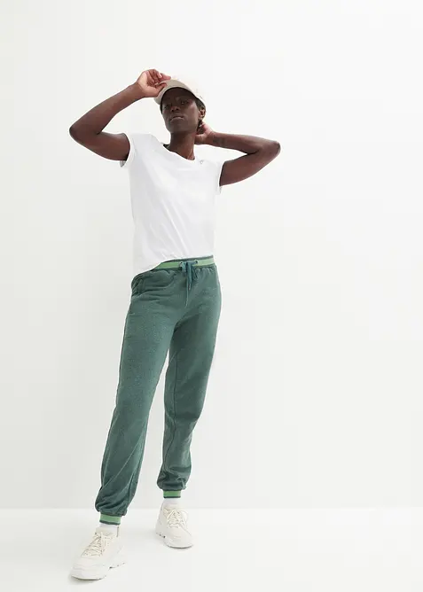 Joggebukse i bomullsmiks (2-pack), bonprix