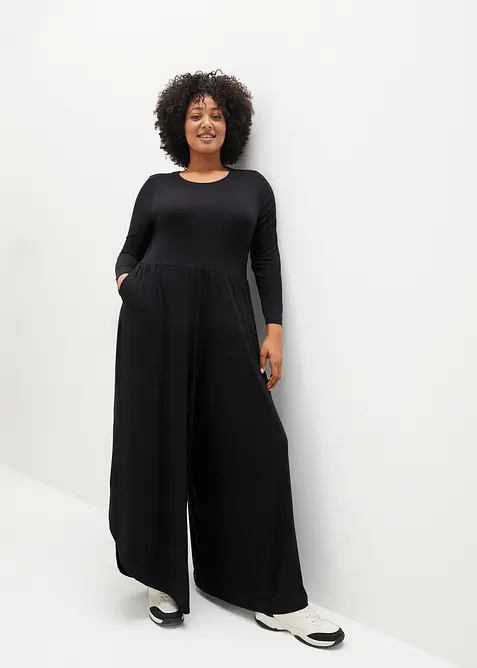 Trenings-jumpsuit av lett viskose, bonprix