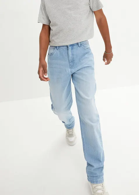 Loose Fit-jeans med stretch og regulerbar linning, Straight, bonprix