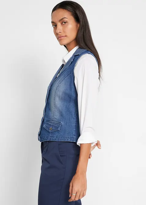 Vest i denim med stretch, bonprix