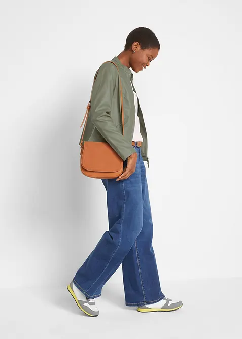 Jakke i imitert skinn av 100% viskose, bonprix