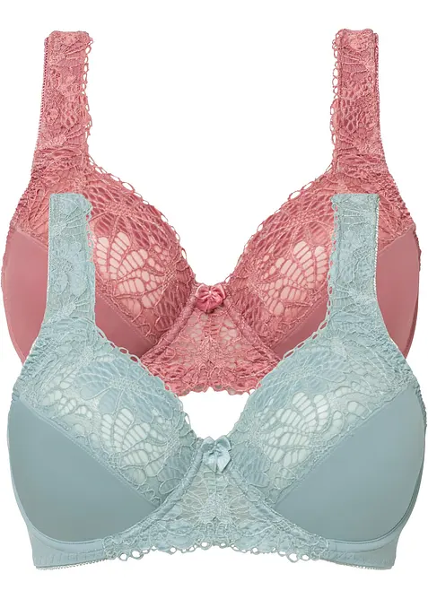 Minimizer-BH med vatterte stropper (2-pack), bonprix