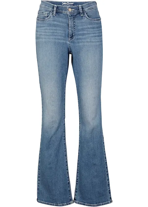 Bootcut-jeans Mid Waist, økologisk bomull, bonprix