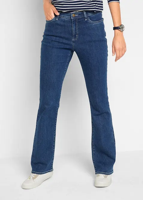 Bootcut-jeans Mid Waist, &oslash;kologisk bomull, bonprix