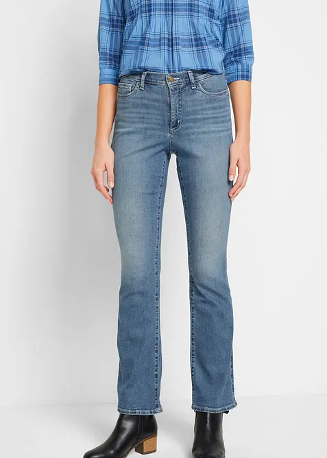 Bootcut-jeans Mid Waist, økologisk bomull, bonprix