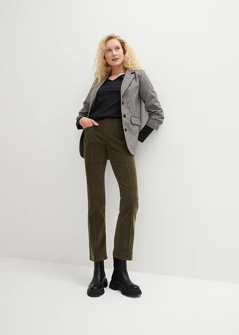 Langermet, figurn&aelig;r topp (2-pack), bonprix