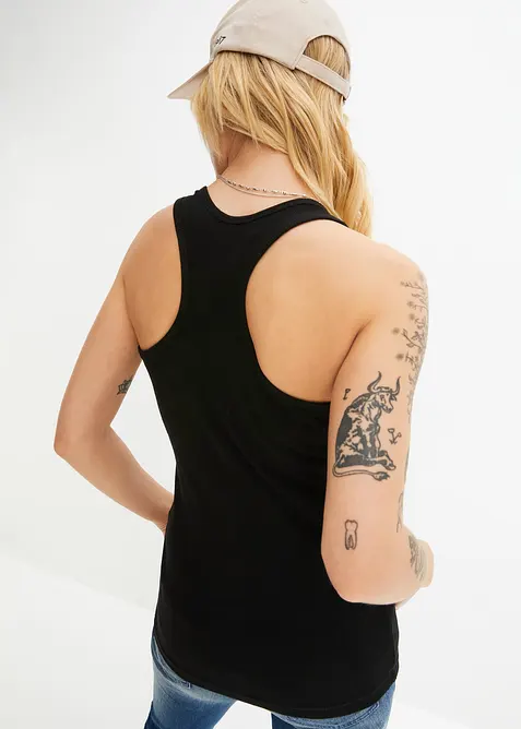 Singlet i ribbemateriale (2-pack), bonprix