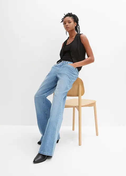 Singlet i ribbemateriale (2-pack), bonprix