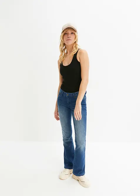 Singlet i ribbemateriale (2-pack), bonprix