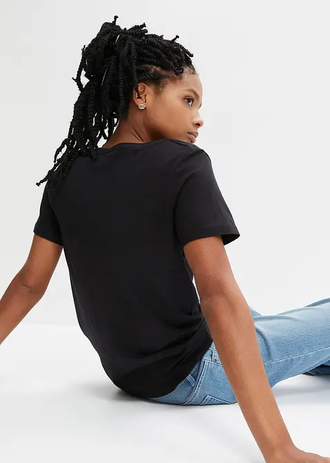 T-skjorte i bomull-/viskosemiks, bonprix