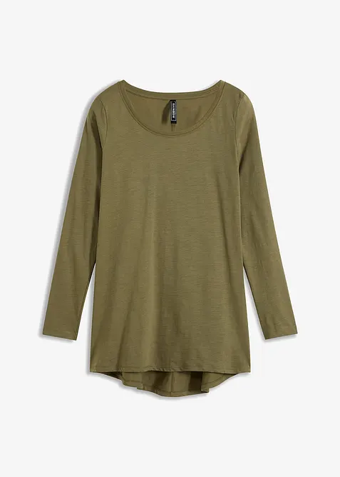 Langermet topp i 100% bomull, bonprix