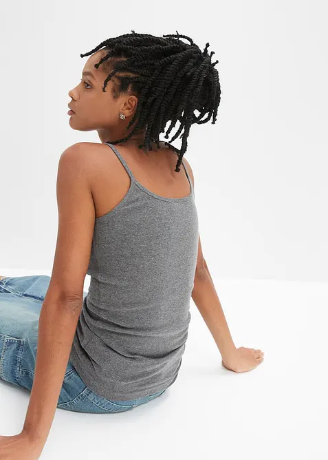 Stroppetopp i 100% bomull (2-pack), bonprix