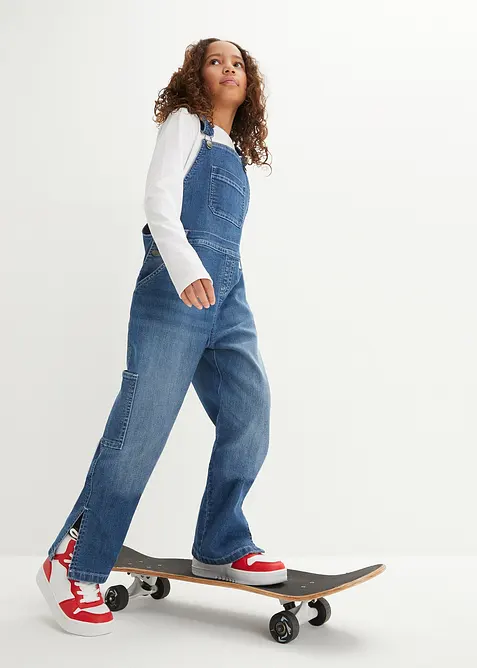 Snekkerbukse i denim Mid Waist, bonprix
