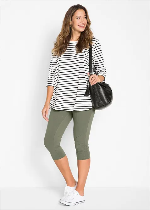 Capri-leggings i smal modell (2-pack), bonprix