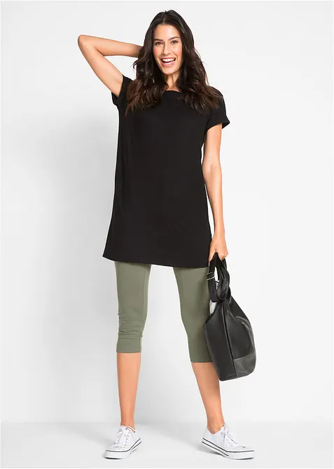 Capri-leggings i smal modell (2-pack), bonprix