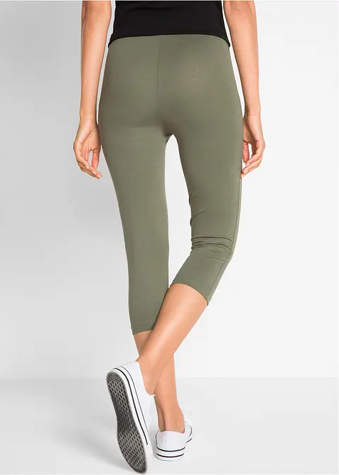 Capri-leggings i smal modell (2-pack), bonprix