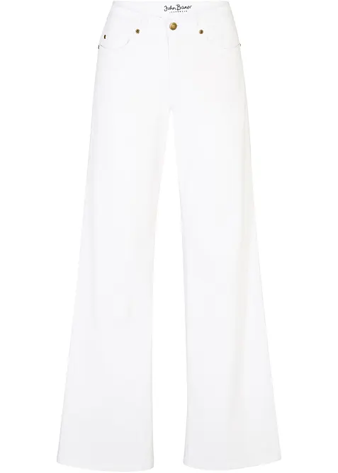 Wide Leg-jeans Mid Waist, Stretch, bonprix