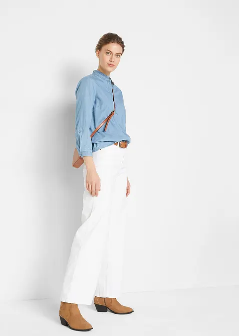 Wide Leg-jeans Mid Waist, Stretch, bonprix