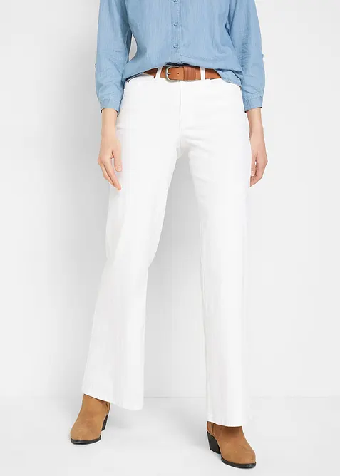 Wide Leg-jeans Mid Waist, Stretch, bonprix