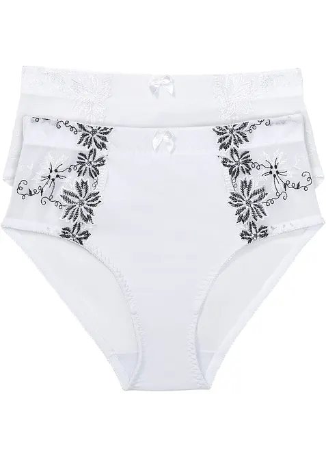 Shape-truse med delikat broderi (2-pack), bonprix